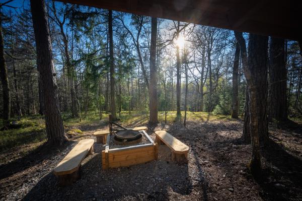 Alingsås Stadskogens Vindskydd Utsikt från insidan