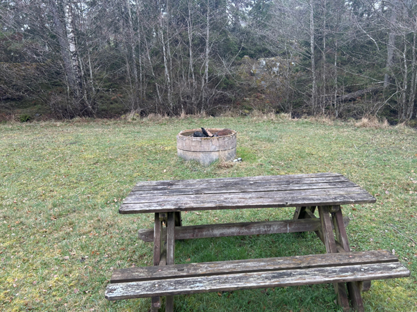 Grillplatsen vid tältplatsen