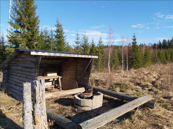 Insidan av vindskyddet