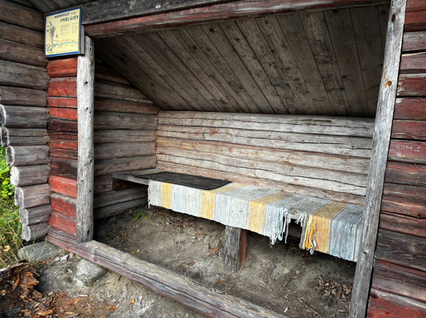 Insidan av vindskyddet