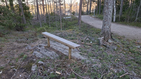 Sittbänk Bosvedjespåret topp